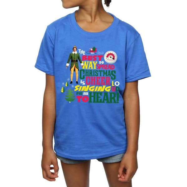 Elf Girls Christmas Cheer Cotton T-Shirt