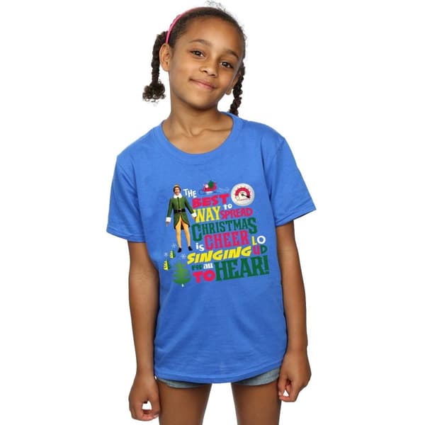 Elf Girls Christmas Cheer Cotton T-Shirt