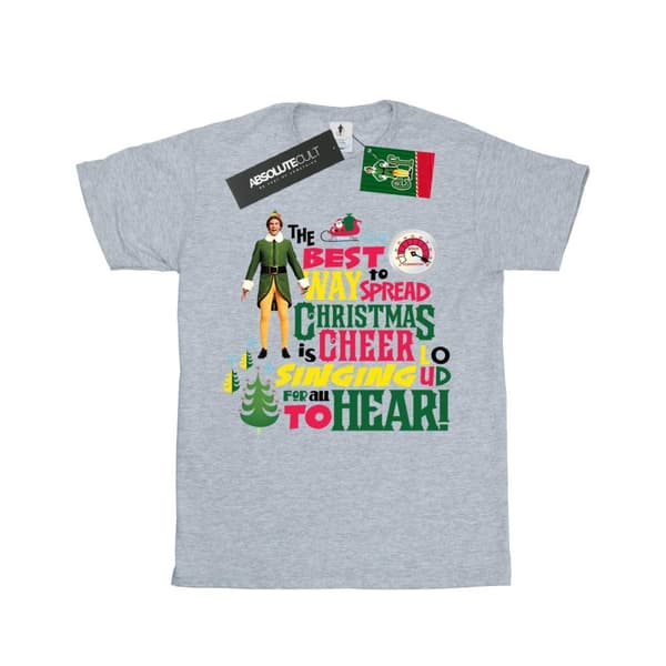 Elf Girls Christmas Cheer Cotton T-Shirt