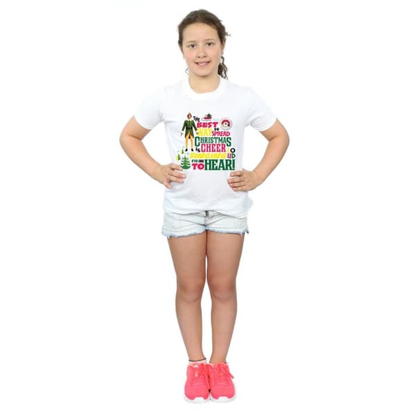 Elf Girls Christmas Cheer Cotton T-Shirt