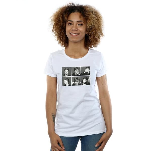 David Bowie Womens/Ladies Photo Collage Cotton T-Shirt