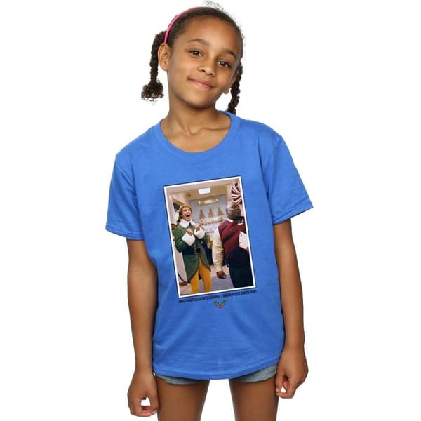 Elf OMG Santa Photo bomulls-T-shirt för flickor