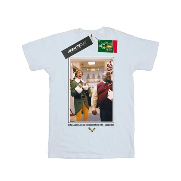 Elf OMG Santa Photo bomulls-T-shirt för flickor