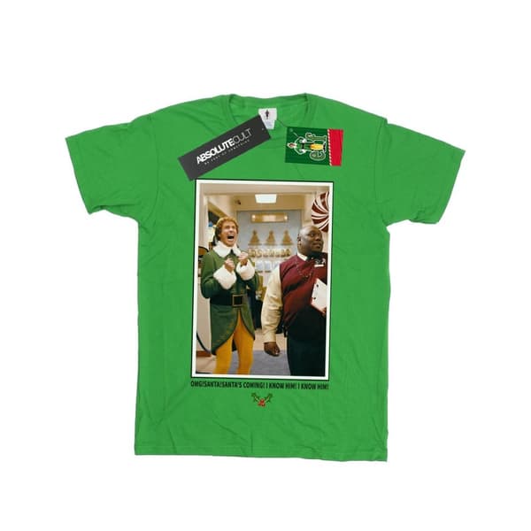 Elf OMG Santa Photo bomulls-T-shirt för flickor