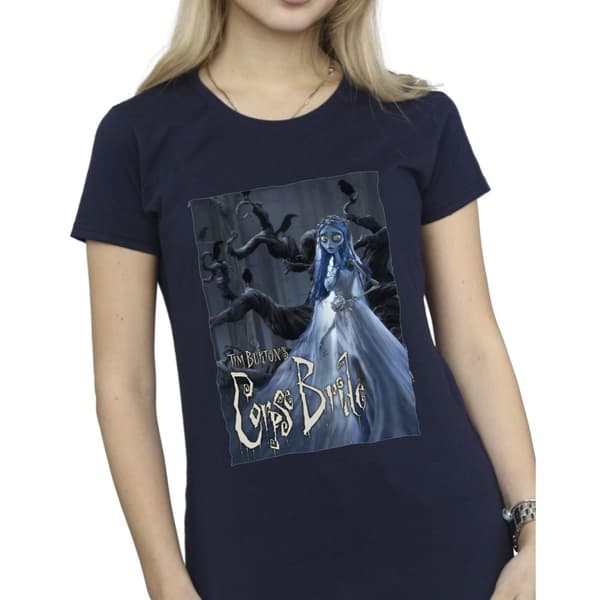 Corpse Bride T-shirt i bomull med affisch för bröllopsklänning för kvinnor/damer