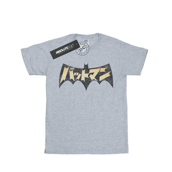 DC Comics T-shirt i bomull med Batmans internationella logotyp för flickor