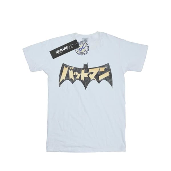 DC Comics T-shirt i bomull med Batmans internationella logotyp för flickor