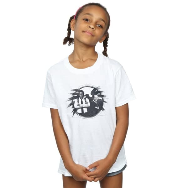 Marvel Girls Captain Marvel Nick Fury And Agent Coulson Cotton T-Shirt