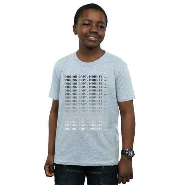 Marvel Boys Captain Marvel Paging Captain Marvel T-Shirt