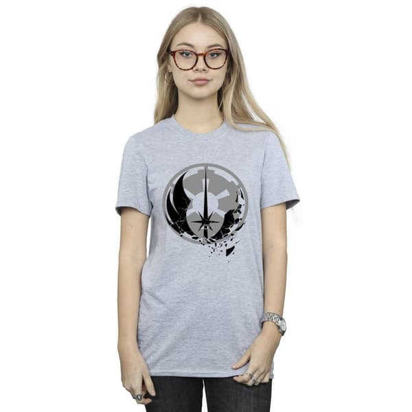 Star Wars Womens/Ladies Obi-Wan Kenobi Fractured Logos Cotton Boyfriend T-Shirt