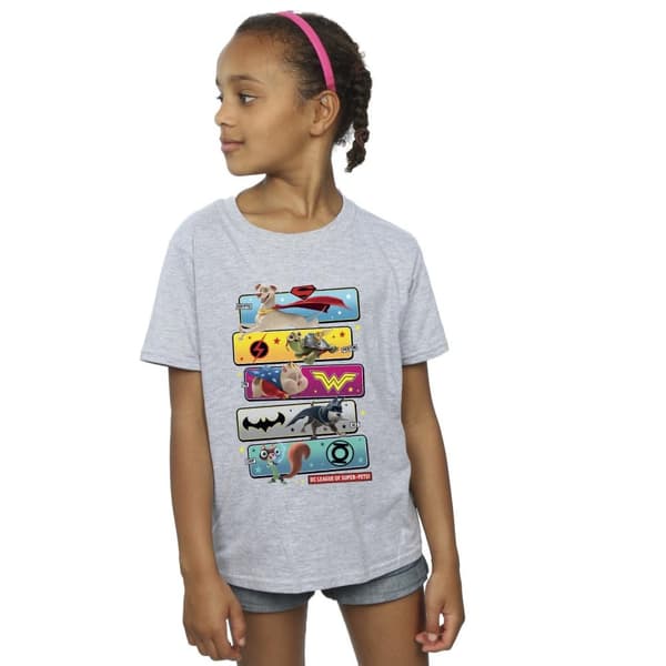 DC Comics DC League Of Super-Pets - T-shirt i bomull med karaktärspose för flickor