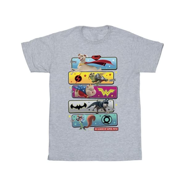 DC Comics DC League Of Super-Pets - T-shirt i bomull med karaktärspose för flickor