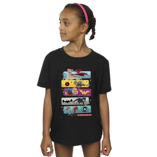 DC Comics DC League Of Super-Pets - T-shirt i bomull med karaktärspose för flickor