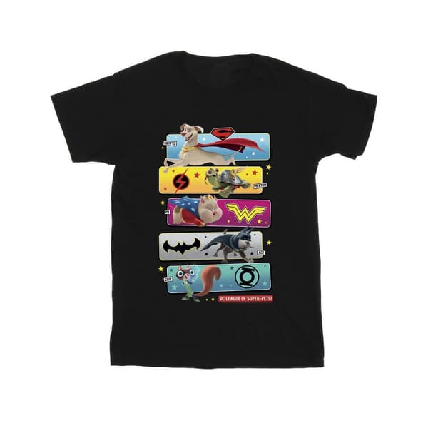 DC Comics DC League Of Super-Pets - T-shirt i bomull med karaktärspose för flickor