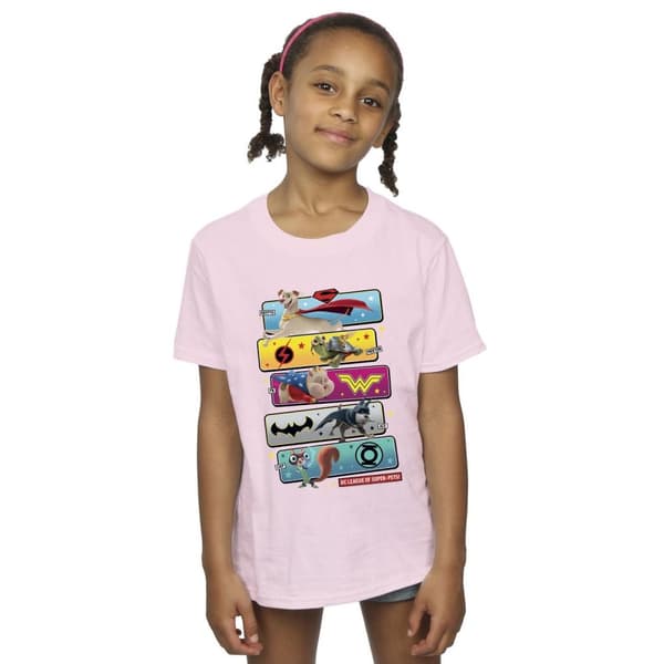 DC Comics DC League Of Super-Pets - T-shirt i bomull med karaktärspose för flickor