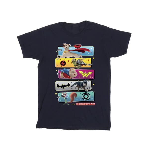 DC Comics DC League Of Super-Pets - T-shirt i bomull med karaktärspose för flickor