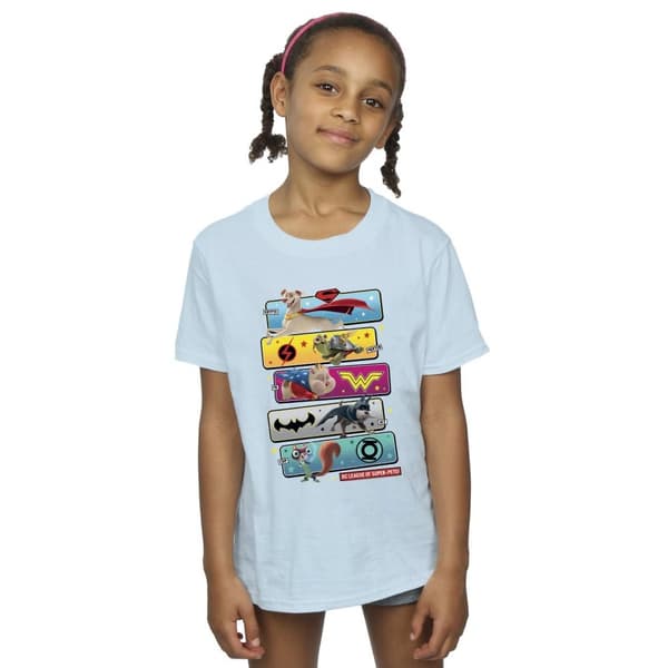 DC Comics DC League Of Super-Pets - T-shirt i bomull med karaktärspose för flickor