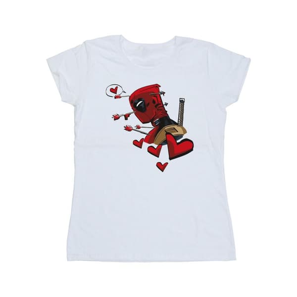 Marvel Womens/Ladies Deadpool Love Arrow Cotton T-Shirt