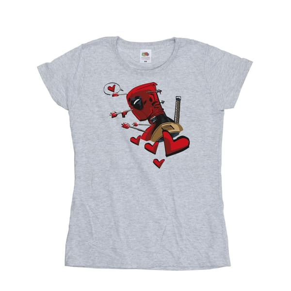 Marvel Womens/Ladies Deadpool Love Arrow Cotton T-Shirt