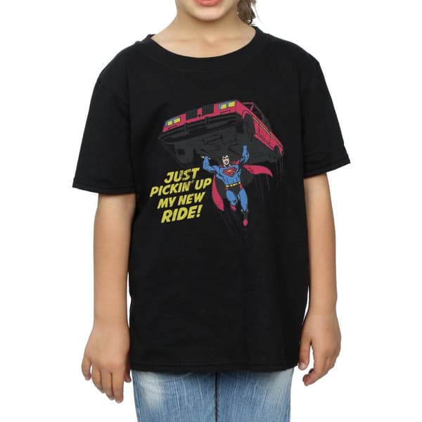 DC Comics Girls Superman New Ride Cotton T-Shirt