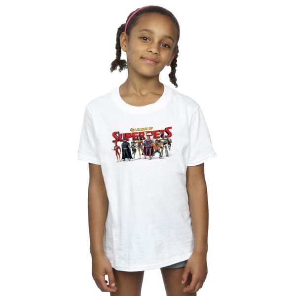 DC Comics Girls DC Comics DC League Of Super-Pets Group Logo Cotton T-Shirt