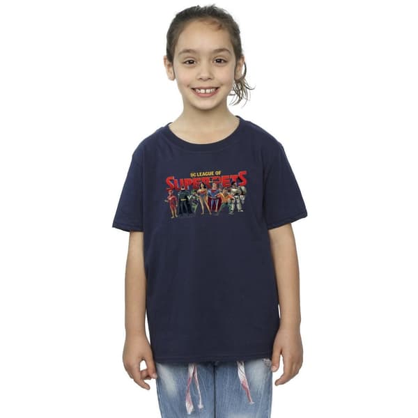 DC Comics Girls DC Comics DC League Of Super-Pets Group Logo Cotton T-Shirt