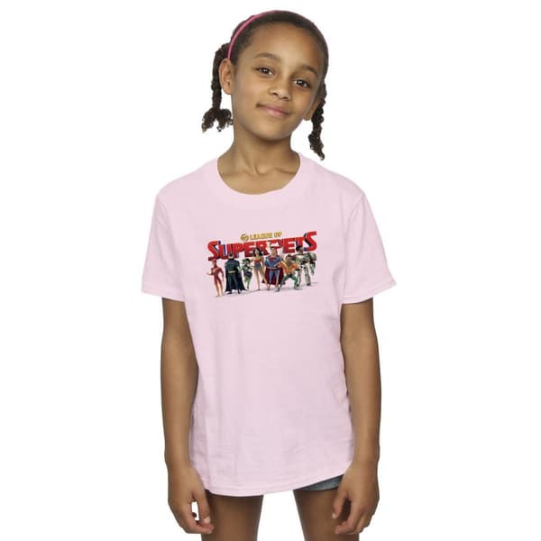DC Comics Girls DC Comics DC League Of Super-Pets Group Logo Cotton T-Shirt