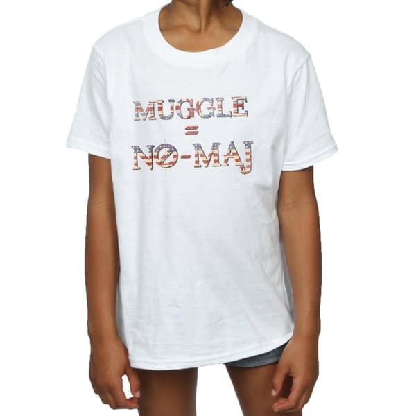 Fantastic Beasts T-shirt i bomull för flickor - No Muggle No Maj