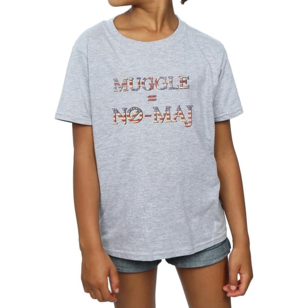 Fantastic Beasts T-shirt i bomull för flickor - No Muggle No Maj