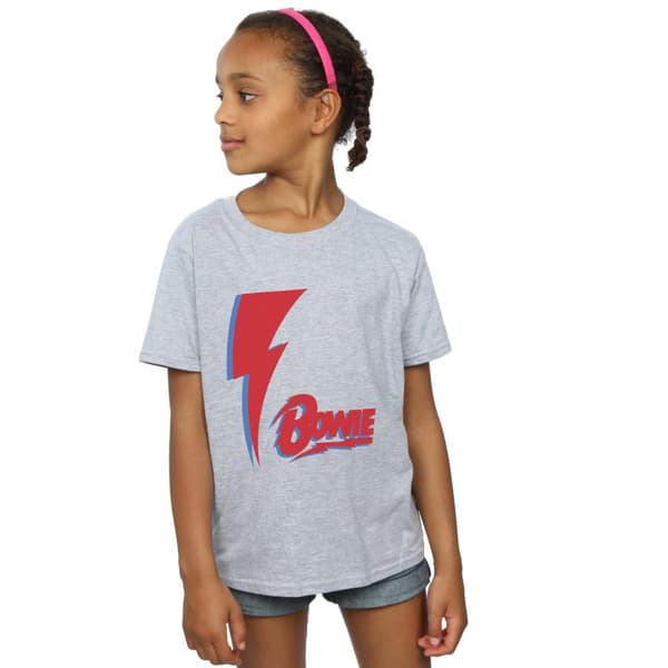 David Bowie Girls Red Bolt Cotton T-Shirt