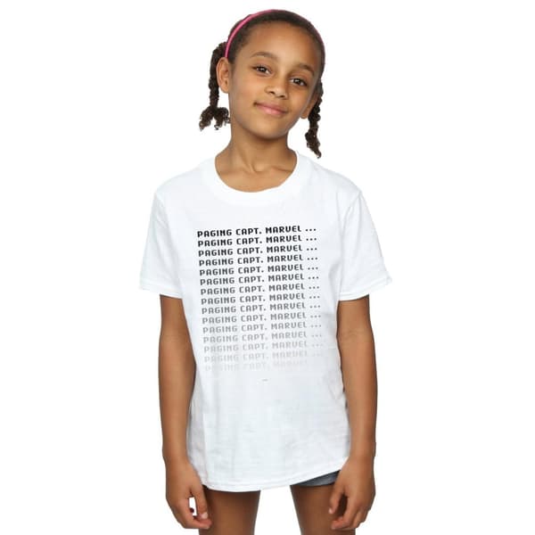 Marvel T-shirt i bomull för flickor - Captain Marvel Paging Captain Marvel