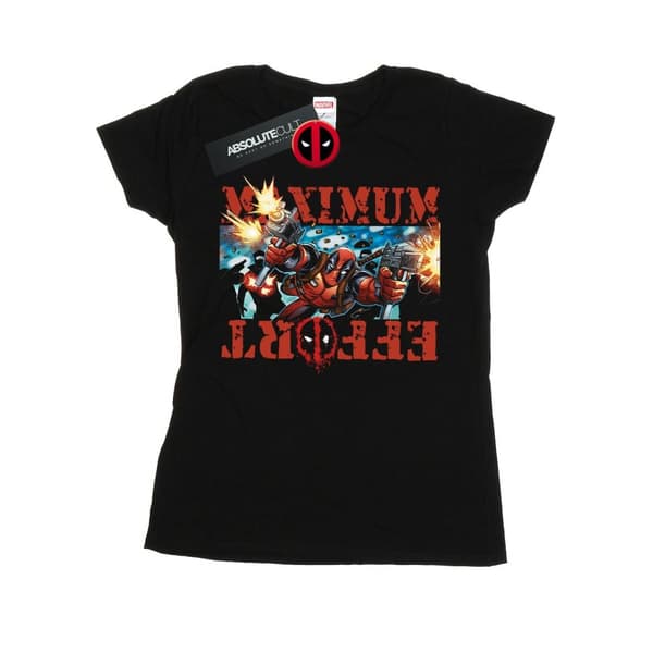 Marvel Womens/Ladies Deadpool Maximum Effort Cotton T-Shirt