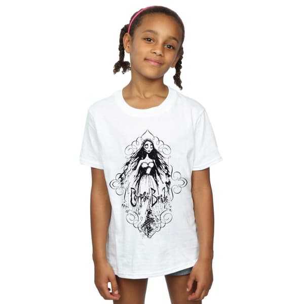 Corpse Bride Girls Sketched Bride Cotton T-Shirt