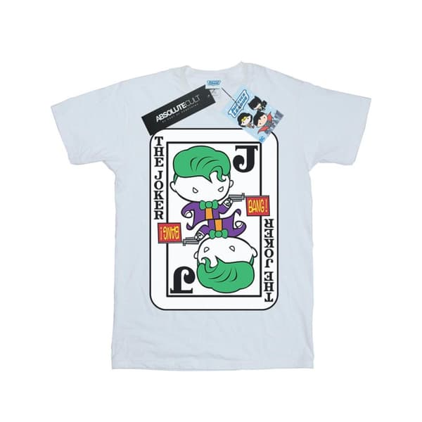 DC Comics T-shirt i bomull med Chibi-joker och spelkort för flickor