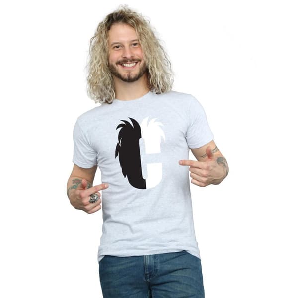 Disney Mens Alphabet C Is For Cruella De Vil T-Shirt