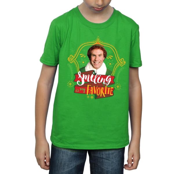 Elf T-shirt med leende kompis för pojkar