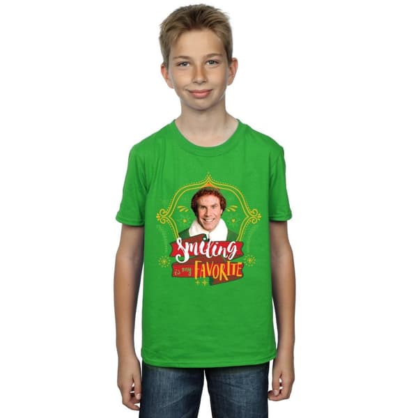 Elf T-shirt med leende kompis för pojkar
