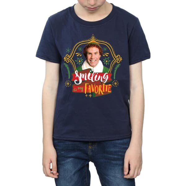 Elf T-shirt med leende kompis för pojkar