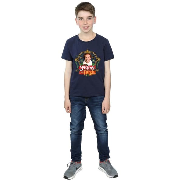 Elf T-shirt med leende kompis för pojkar