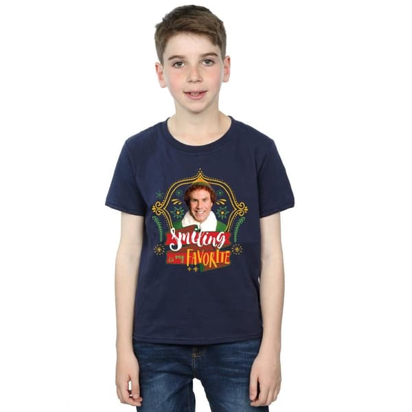 Elf T-shirt med leende kompis för pojkar