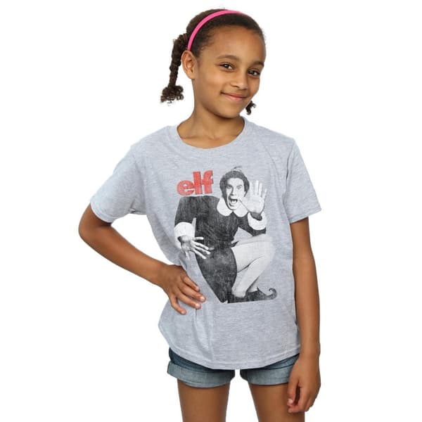 Elf Mono - T-shirt i bomull med tryckande affisch för flickor