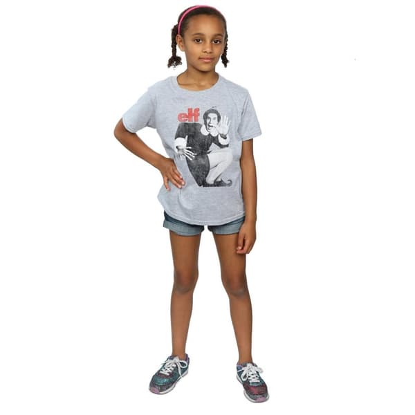 Elf Mono - T-shirt i bomull med tryckande affisch för flickor