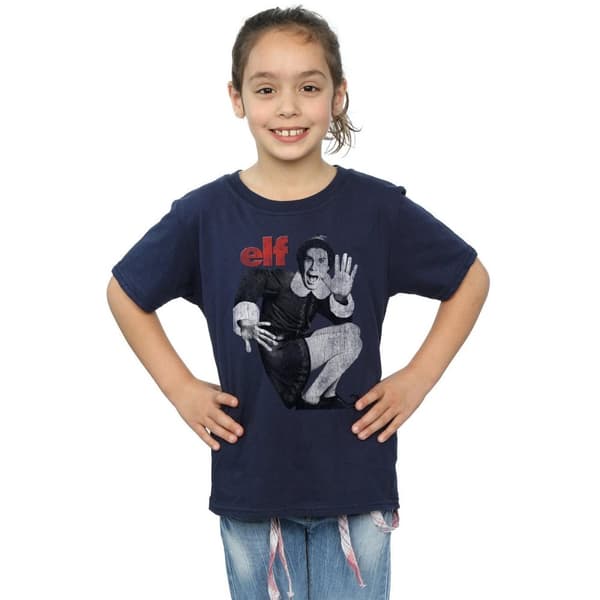 Elf Mono - T-shirt i bomull med tryckande affisch för flickor