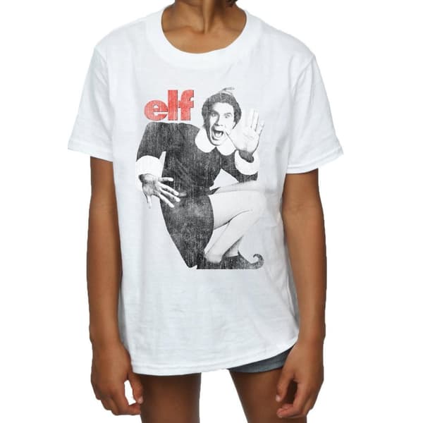 Elf Mono - T-shirt i bomull med tryckande affisch för flickor