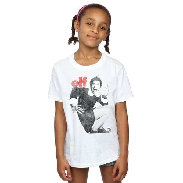 Elf Mono - T-shirt i bomull med tryckande affisch för flickor