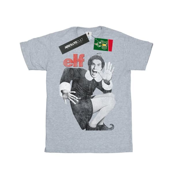 Elf Mono - T-shirt i bomull med tryckande affisch för flickor