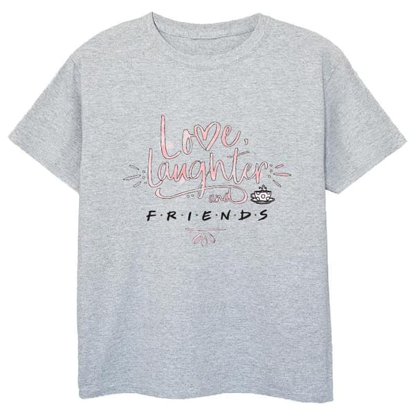 Friends T-shirt i bomull för flickor - Love Laughter
