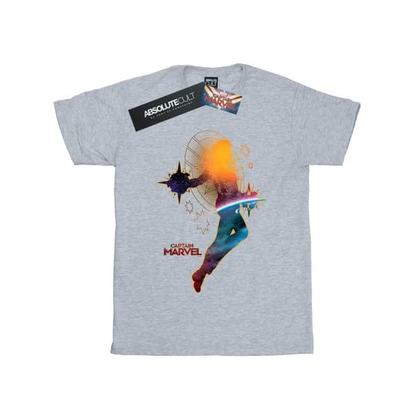 Marvel Girls Captain Marvel Nebula Flight Cotton T-Shirt