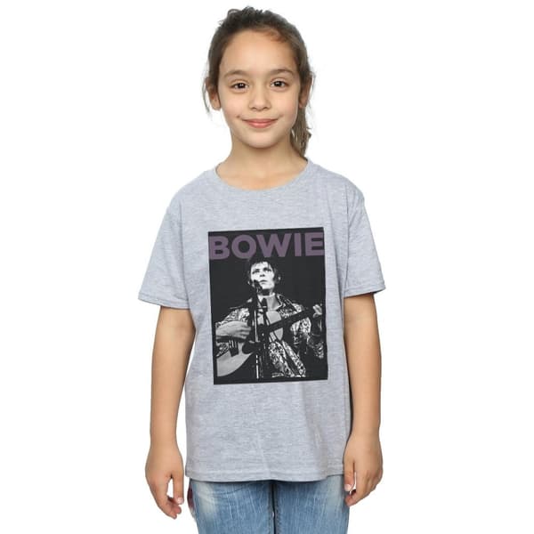 David Bowie T-shirt i bomull med rockaffisch för flickor