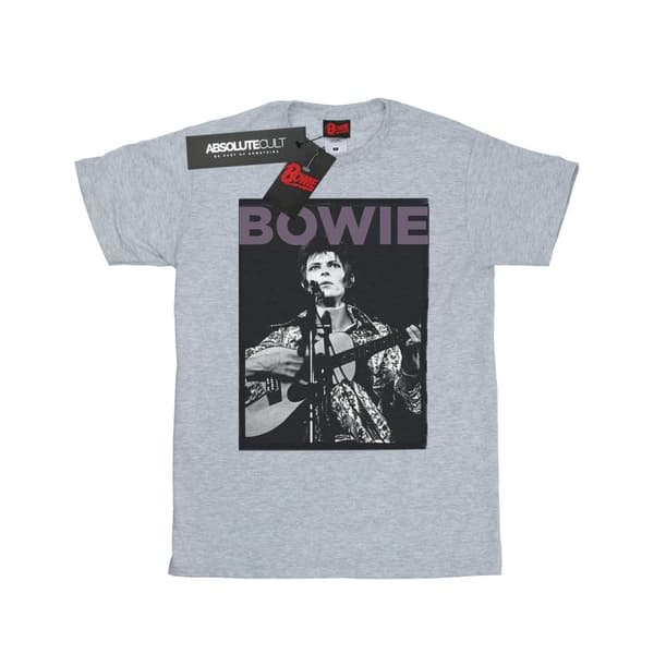 David Bowie T-shirt i bomull med rockaffisch för flickor